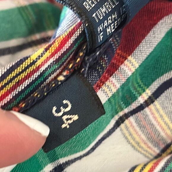 Vintage Polo Ralph Lauren Tyler Mens Chino Shorts  Size 34 Plaid - Picture 7 of 7